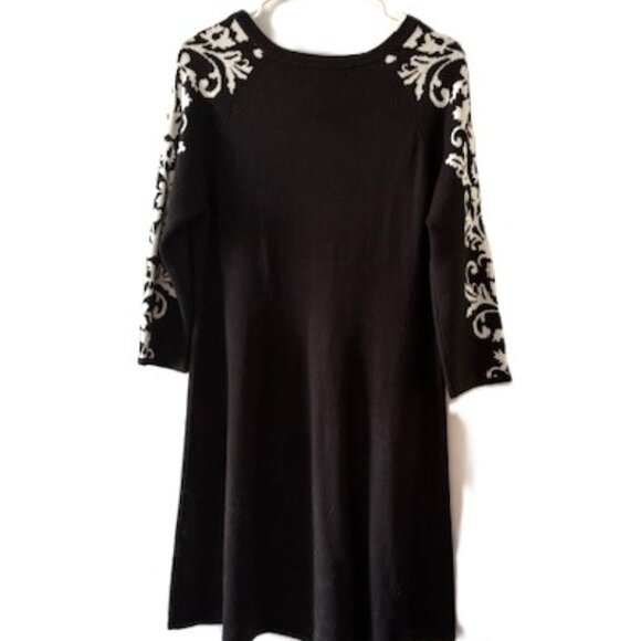 J Howard Black and White Knit Sweater Dress - Picture 2 of 4
